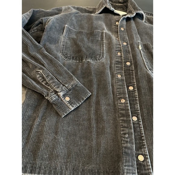 Levis Barstow Western Snap Black Corduroy Shirt Jacket Men's Standard Fit M - Picture 2 of 6